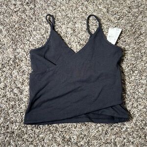 Aerie NWT Small Criss Cross Grey/Blue Adjustable Tank Top